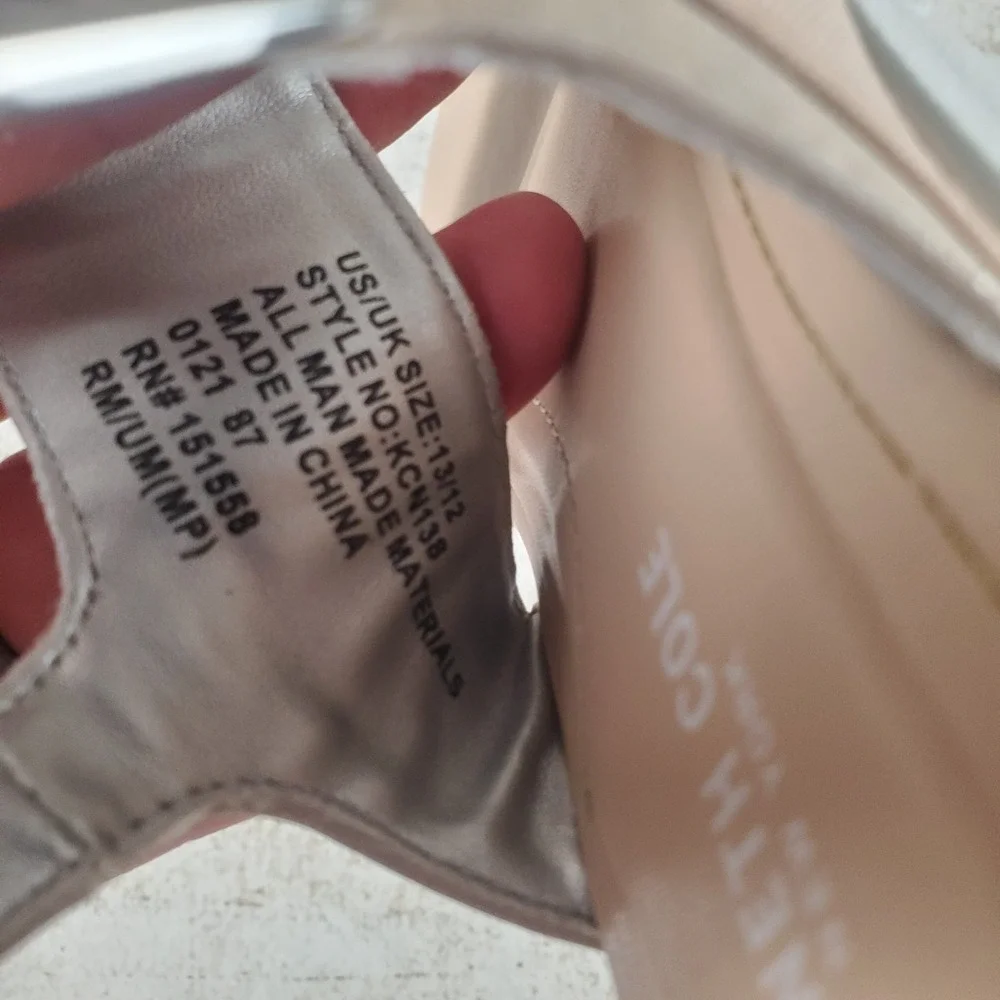 Kenneth Cole Youth Sandals Sz 13 Blush Buckle Slingback Open Toe
